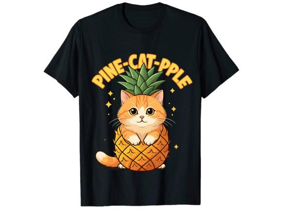 Pine-Cat-Pple T-Shirt Design: Graphics for Branding & T-Shirt Campaigns